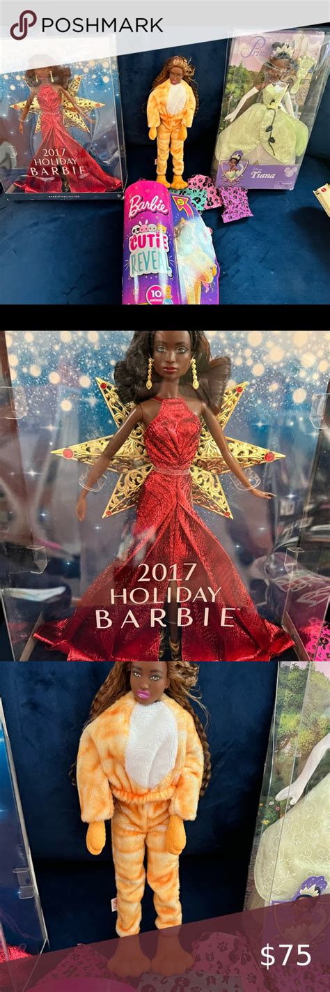 AWESOME NIB AFRICAN AMERICAN HOLIDAY PRINCESS AND CAT GIRL BARBIE