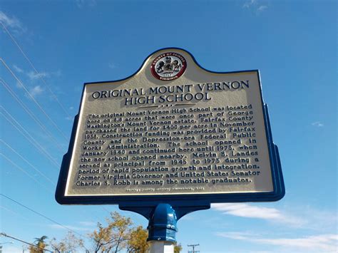 Original Mount Vernon High School Historic Marker This His Flickr