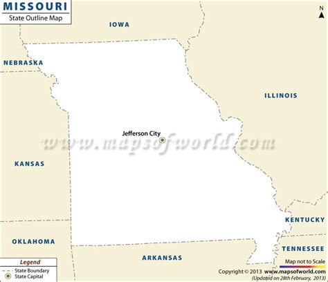 Blank Map Of Missouri Missouri Outline Map