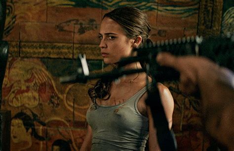 E Ripley Alicia Vikander As Lara Croft In Tomb Movie Gifs 62016 Hot