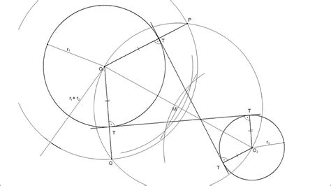 How To Draw The Internal Tangents To Two Unequal Circles In 2022