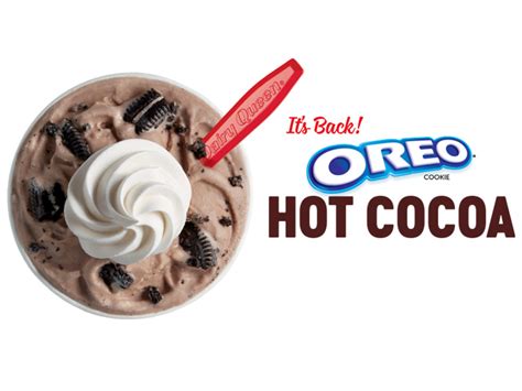 oreo hot cocoa blizzard is dairy queen s blizzard of the month for november 2018 chew boom