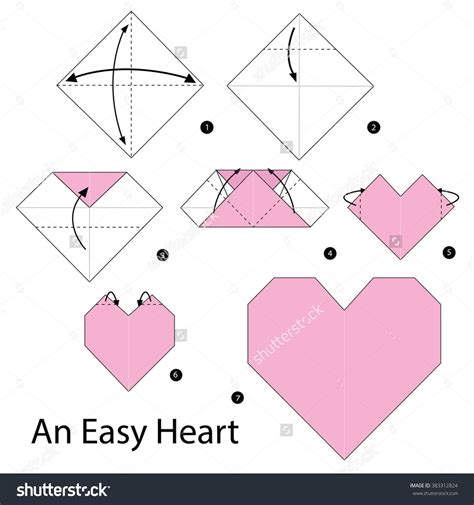 Origami Step Easy Origami Heart Easy Origami For Kids Origami For