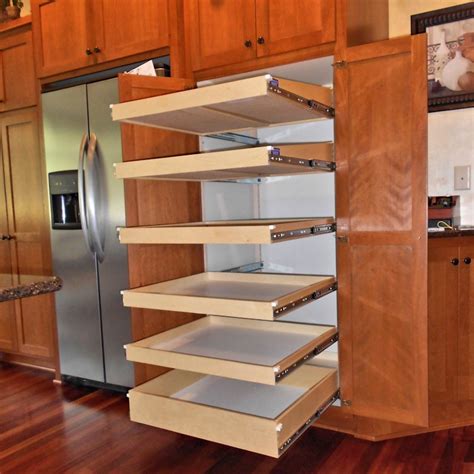 The right ones are well thought out and have a place for every single one of your utensils. Top Pull Out Cabinet Shelves : Home Ideas Collection ...