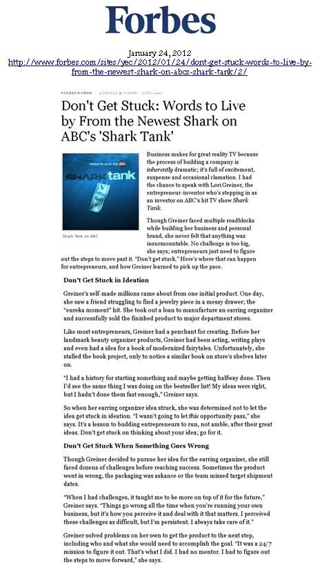 Lori Griener Speaks With Forbes About Shark Tank Lori Greiner S