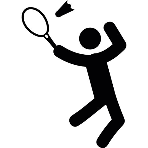 Free Icon Man Playing Badminton