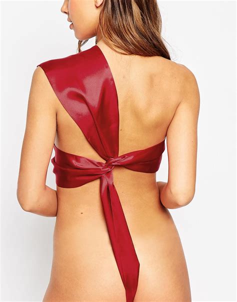 Bluebella Satin Unwrap Me Body Bow In Red Lyst