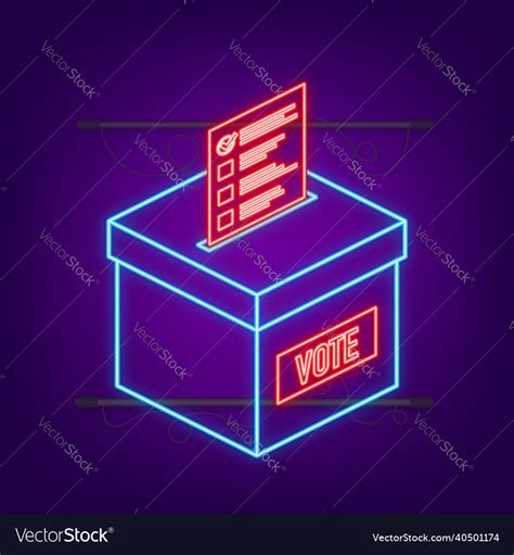 Hand Puts Vote Bulletin Into Vote Box Voting Vector Image