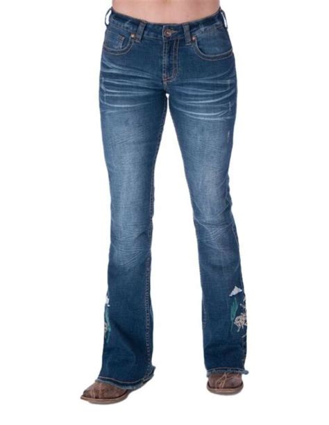 Cowgirl Tuff Western Jeans Womens Oasis Trouser Medium Wash Jostrs Ebay
