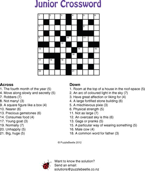Maths challenges and puzzles for adults and children. New Zealand Crossword | printable brackets