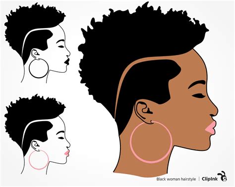 Black Woman Hair Svg Afro Haircut Svg Png Eps Dxf Pdf Clipink