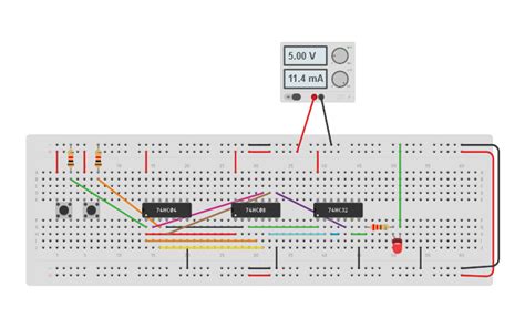 Circuit Design Circuito Combinacional Tinkercad