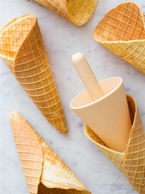 Homemade Ice Cream Cones Recipe Spoon Fork Bacon