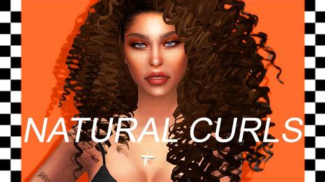 The Sims 4 Natural Curls Create A Sim Cc Used Sim Dl Youtube