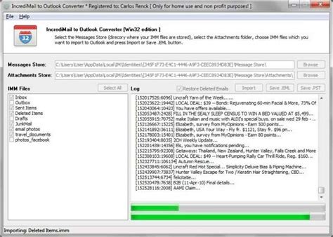 The main reasons i stopped using incredimail is because of the sytem resources it uses and the commercials it adds to your outgoing mail. Best IncrediMail to Outlook Converter 7.1.6 full screenshot