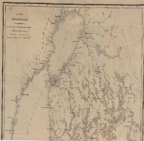 Карта Финляндия к описанию Финляндской войны на сухом пути и на море