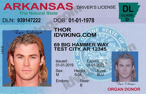 Arkansas (AR) - Drivers License PSD Template Download - IDViking - Best ...