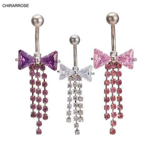 Buy New Dangle Tassel Belly Bars Belly Button Rings Silver Plated Belly