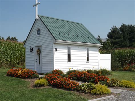 The Tiny Tiny Church In Wytheville Va Surrounded By Corn Fields At