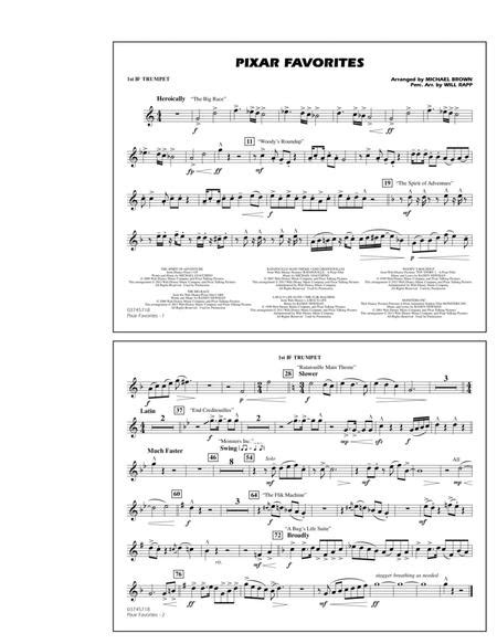 Pixar Favorites 1st Bb Trumpet By Michael Brown Digital Sheet Music