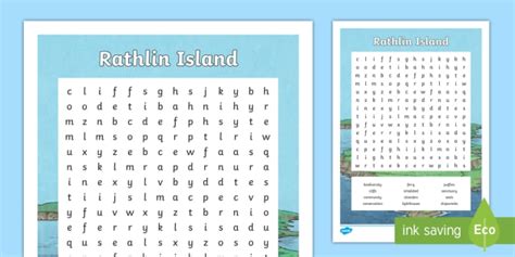 Rathlin Island Word Search