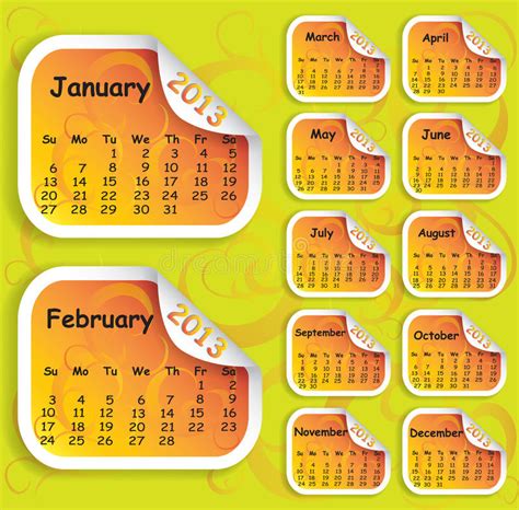 Calendar 2024 Template Vector Set Desk Calendar 2024 Happy New Year