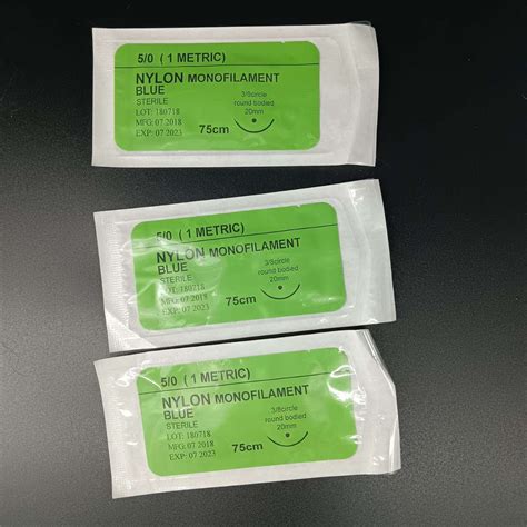 Medical Sterile Monofilament Non Absorbable Nylon Suture Surgical