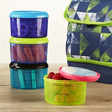 Fit And Fresh Smart Portion 12 Cup Chilled Containers Set Of 4 Portion