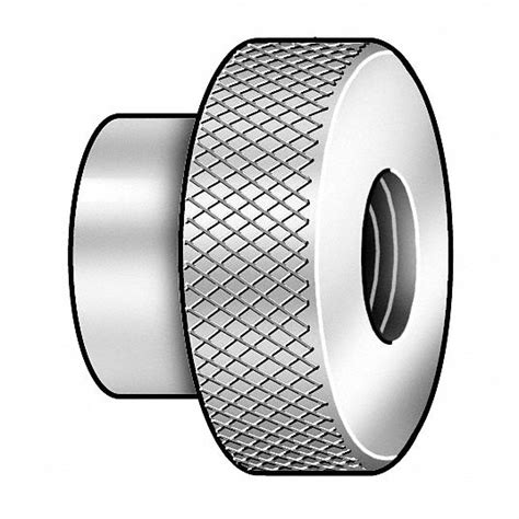 Grainger Approved 10 32 Round Knurled Thumb Nut Passivated Finish