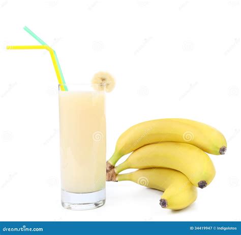 Banana Juice Stock Image Image Of Sweet Health Glass 34419947