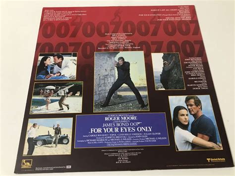 007 James Bond Bill Conti For Your Eyes Only Original Motion Picture Soundtrack Plak Cd