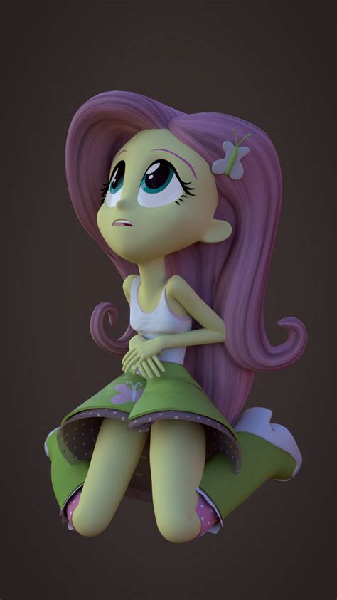 Blender Fluttershy On The Floor Looking Up By Fd Daylight On Deviantart