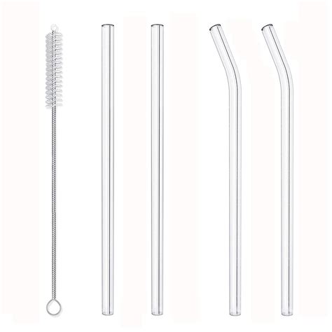 Glass Straws Clear 8 X 10 Mm Drinking Straws Reusable Straws Healthy