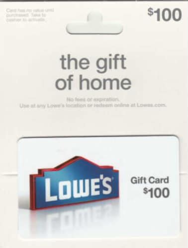 Lowe S 100 Gift Card Activate And Add Value After Pickup 0 10
