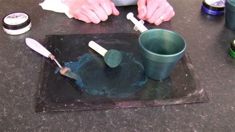 Decorating A Clay Pot With Pinflairs Buff It Gloss Paste Youtube