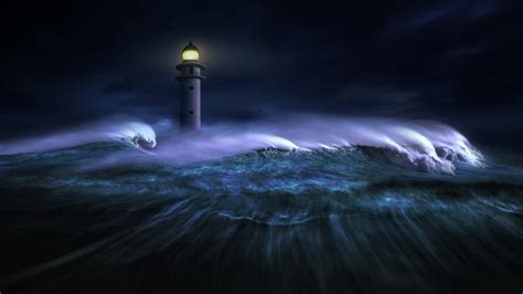 Wallpaper Nikos Bantouvakis 500px Night Sea Storm Dark Nature
