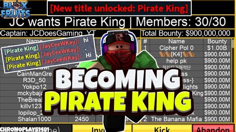 Becoming Pirate King Top 10 Crew Blox Fruits Youtube