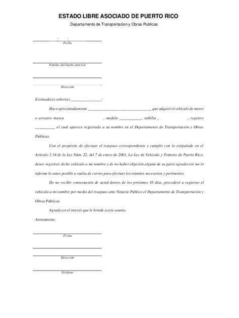 Traspaso Ex Parte Form Fill Out And Sign Printable Pdf Template