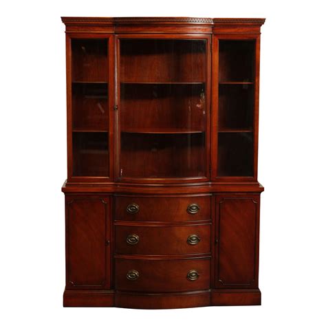 Drexel Travis Court Collection Vintage Mahogany China Cabinet Chairish