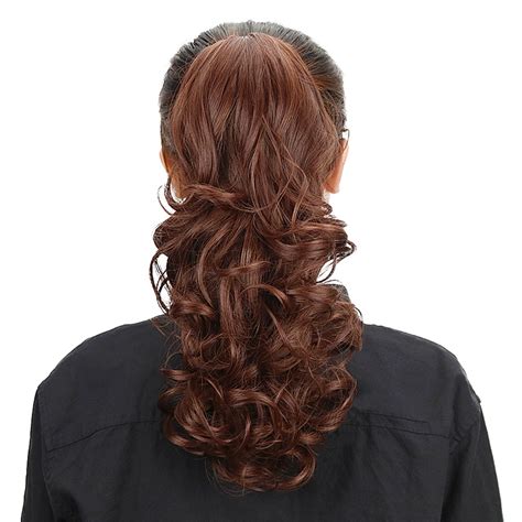 15synthetic Clip In Hair Extensions Ponytail For Women Long Curly