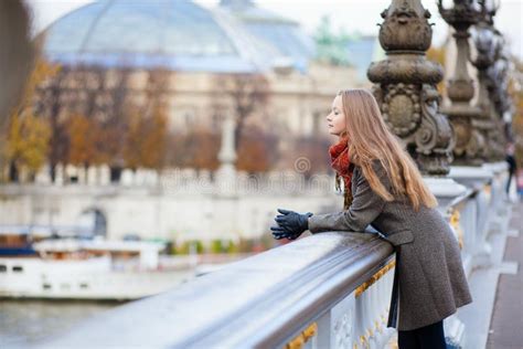 Romantic Girl In Paris Stock Photo Image Of Europe Bridge 29982106