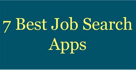 7 Best Job Search Apps | Job search apps, Job search, Job