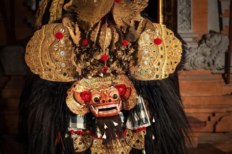 Balinese Barong Ritual Dance In Ubud Bali Indonesia Stock Image