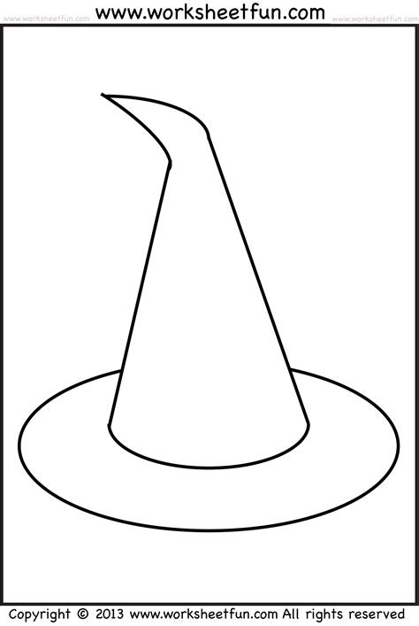 Witch Hat Coloring Sheet Printable Witch Coloring Pages For Kids