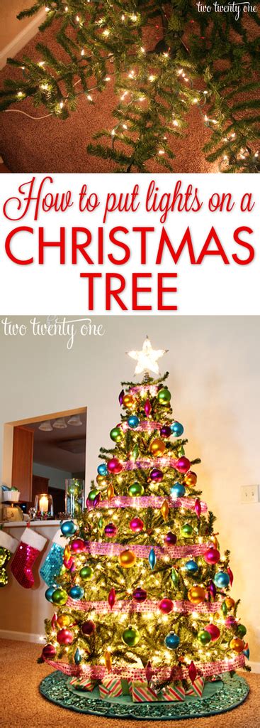 The familiar tradition of trimming the christmas tree can either be tedious or fun depending on your preference, and it's. How to Put Lights on a Christmas Tree - Two Twenty One