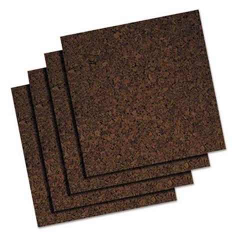 Universal Office Products 43403 12 X 12 In Cork Tile Panels Dark
