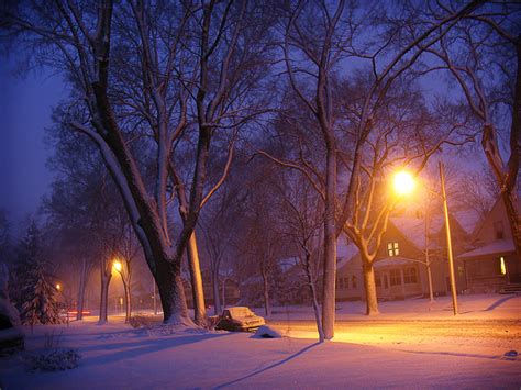 Snowy Neighborhood Night 2 Flickr Photo Sharing