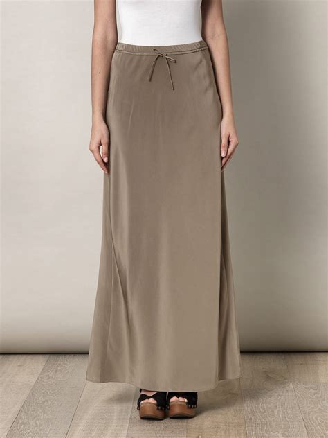Vince Silk Maxi Skirt In Brown Taupe Lyst