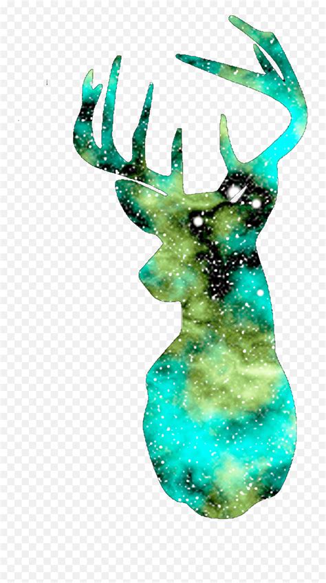 Deer Silhouette Galaxy Transparent Galaxy Deer Pngdeer Head Png