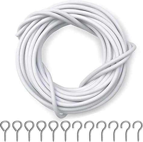 Dikots Net Curtain Wire And Hooks Set 20 Meter Curtain Wire Kit